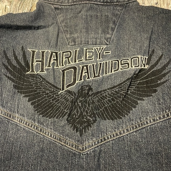 Harley Davidson Jean Sleeveless Men's Vest - Picture 7 of 7